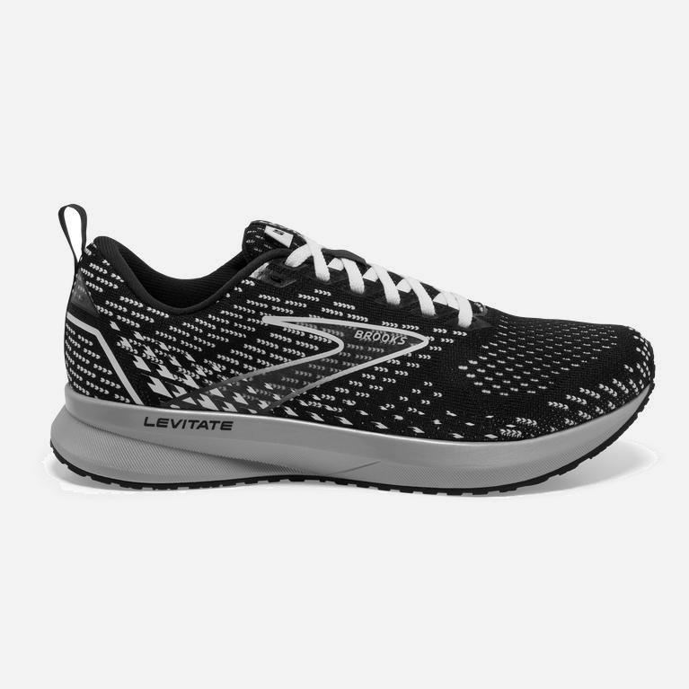 Brooks Levitate 5 Israel - Women's Road Running Shoes - Black/Grey/White (23896-ISRK)